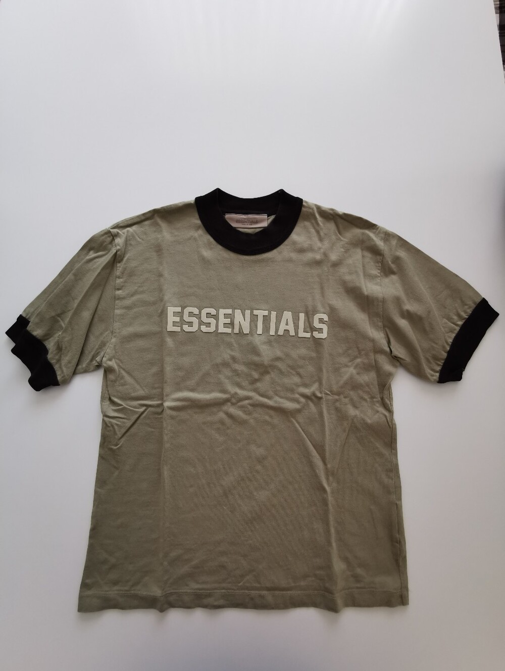 Fear of God Essentials Kid's Ringer Tee - Seafoam Crew Neck T-shirt